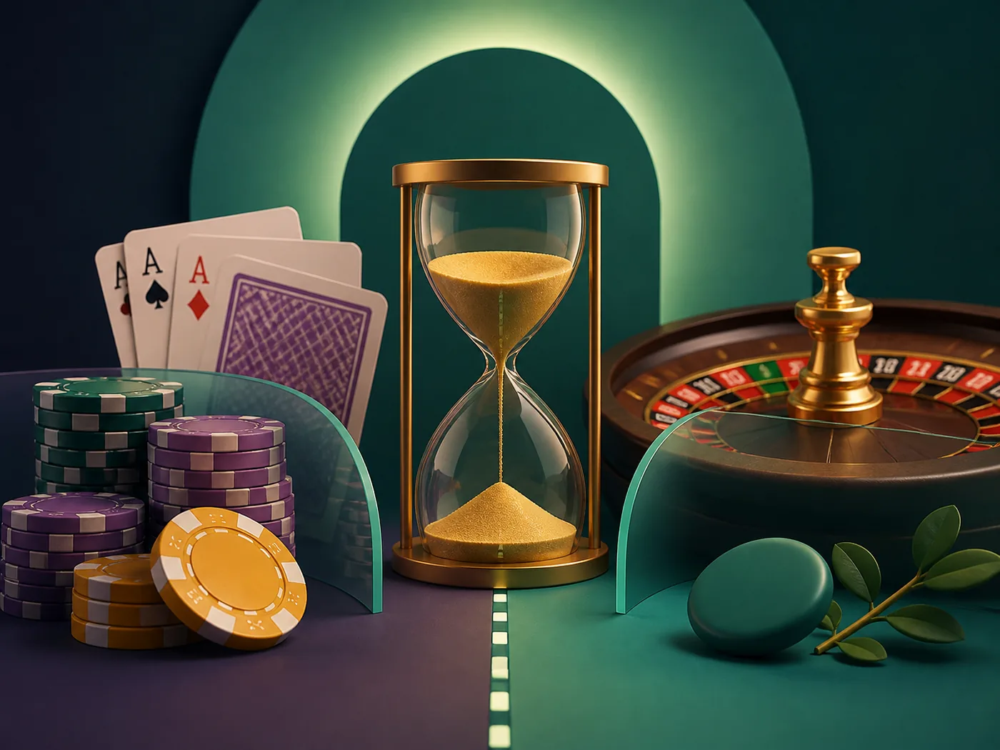 Ilustração de limites de tempo e orçamento em jogos de cassino
